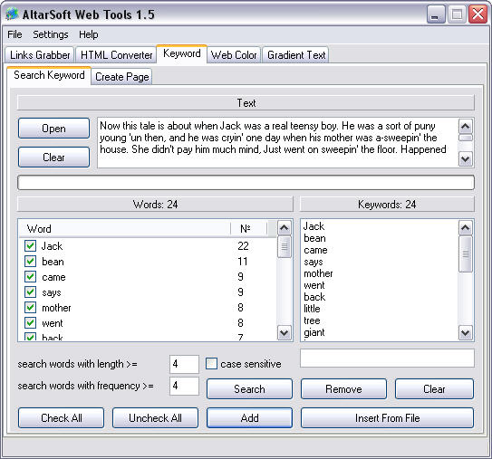 Altarsoft Web Tools screenshot